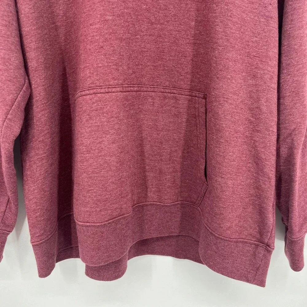 The North Face Mens XXL Burgundy Heathered Pullover Logo Hoodie